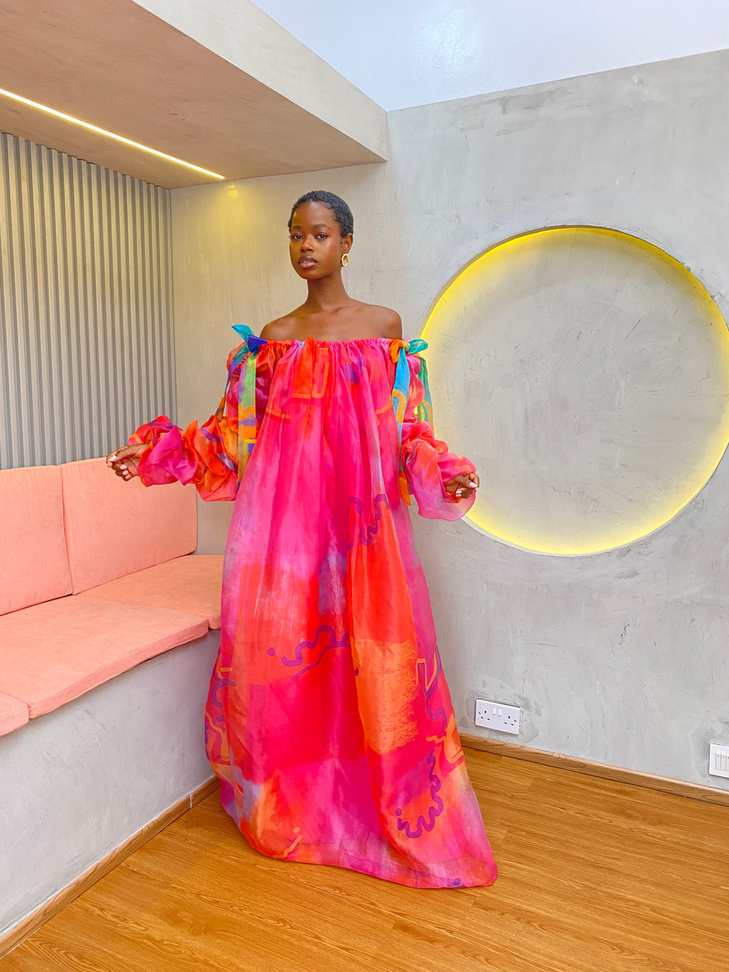 Organza Drop Shoulder Dress