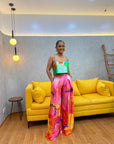 Silk Pleated Pants