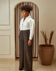 Tweed wide leg pants