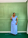 Blue Cut Out Dress