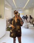 Adire Boxy Short set