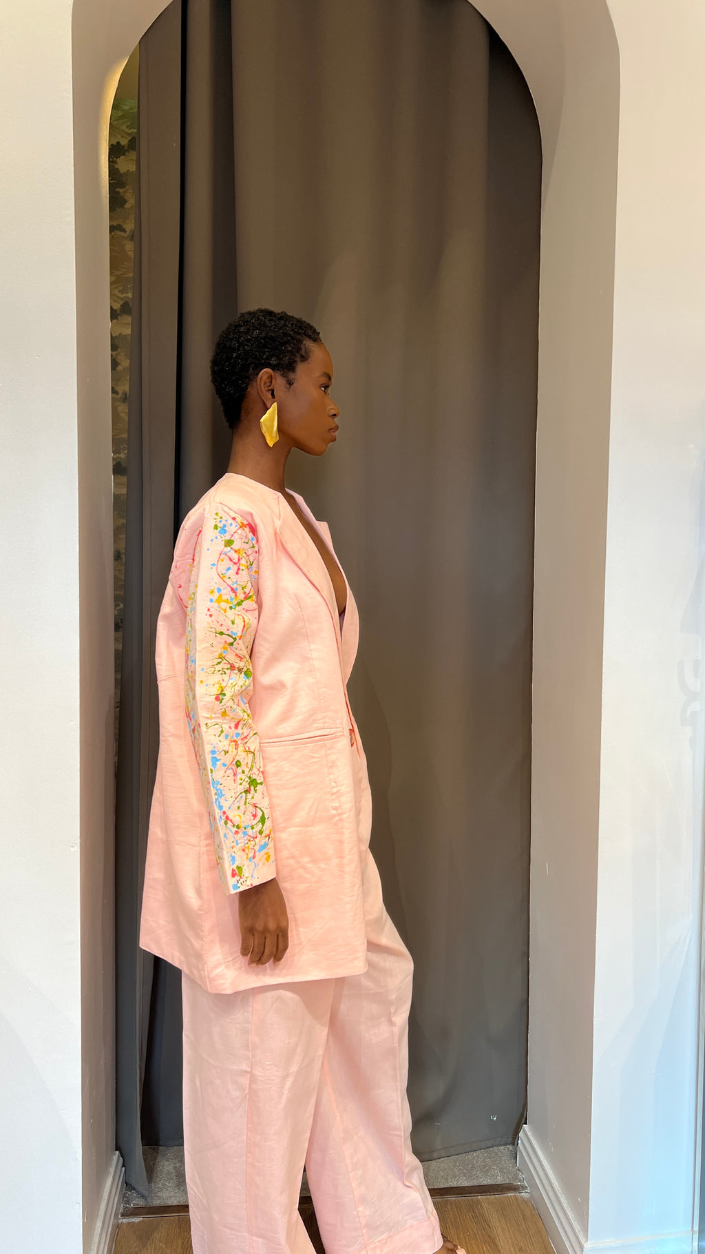 Linen Oversized Blazer Set