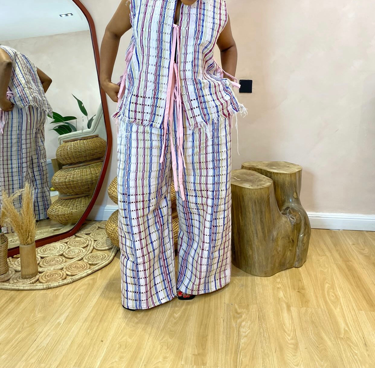 Aso Oke Tie Rope Top