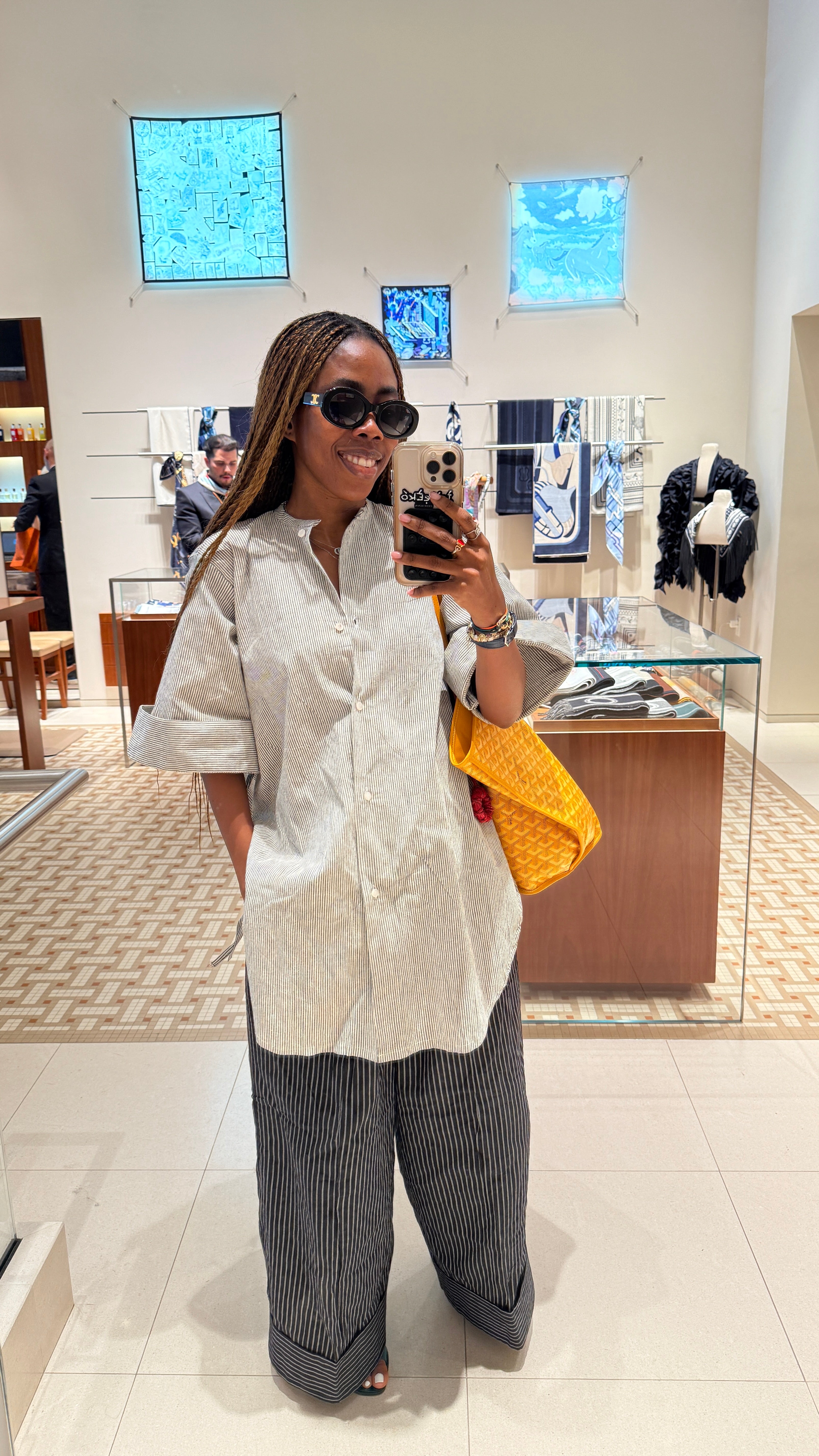Cowl Back Linen Pant Set