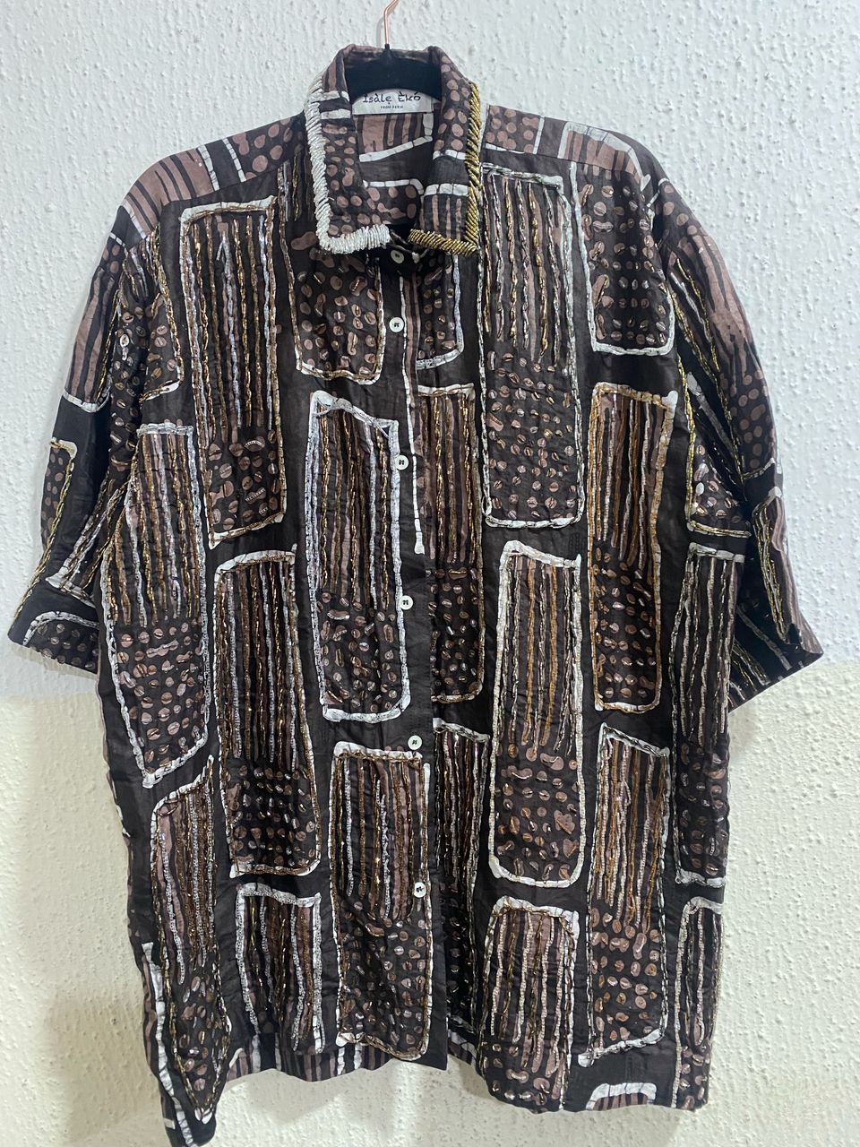 ADIRE BEADED SHIRT