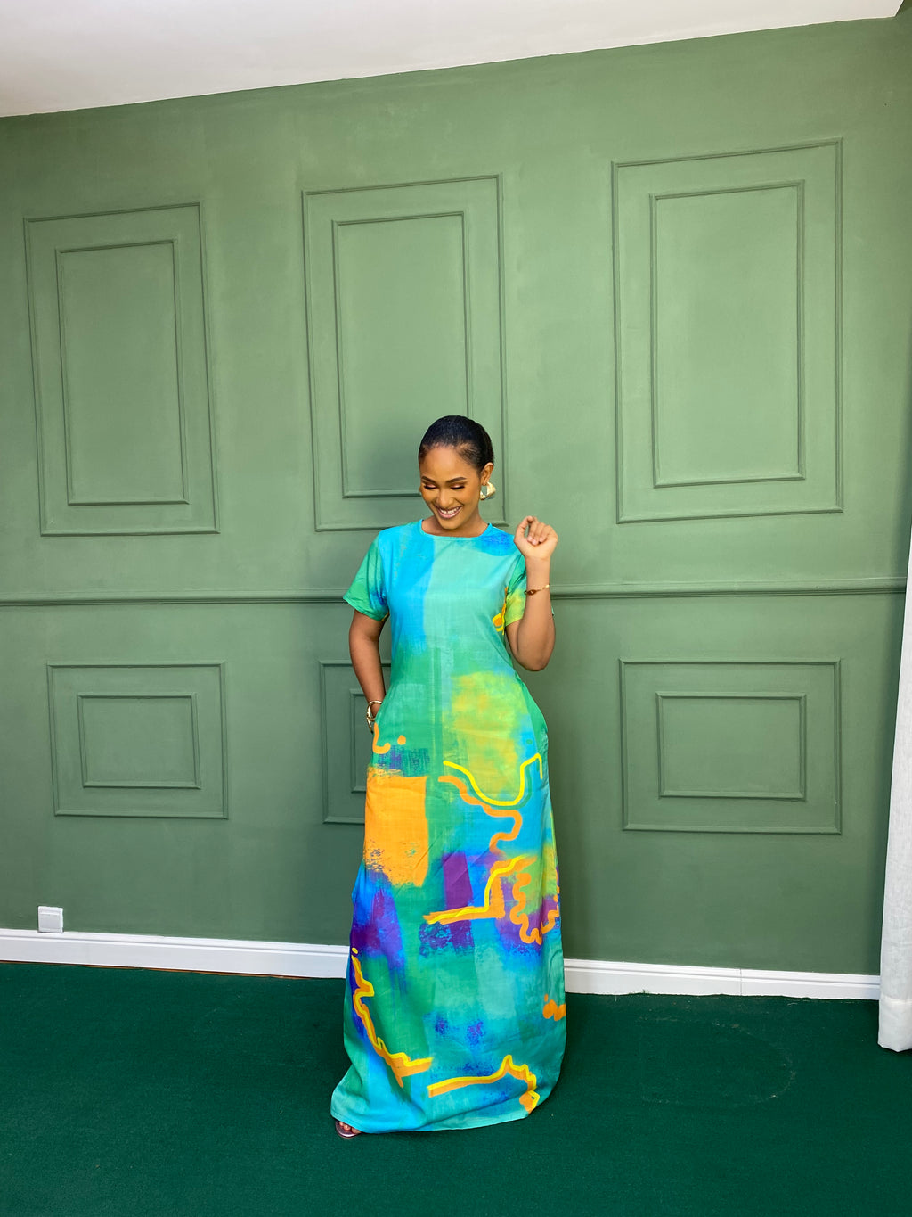 Printed Linen Dress