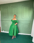 Green Aso Oke Dress ( Midi )