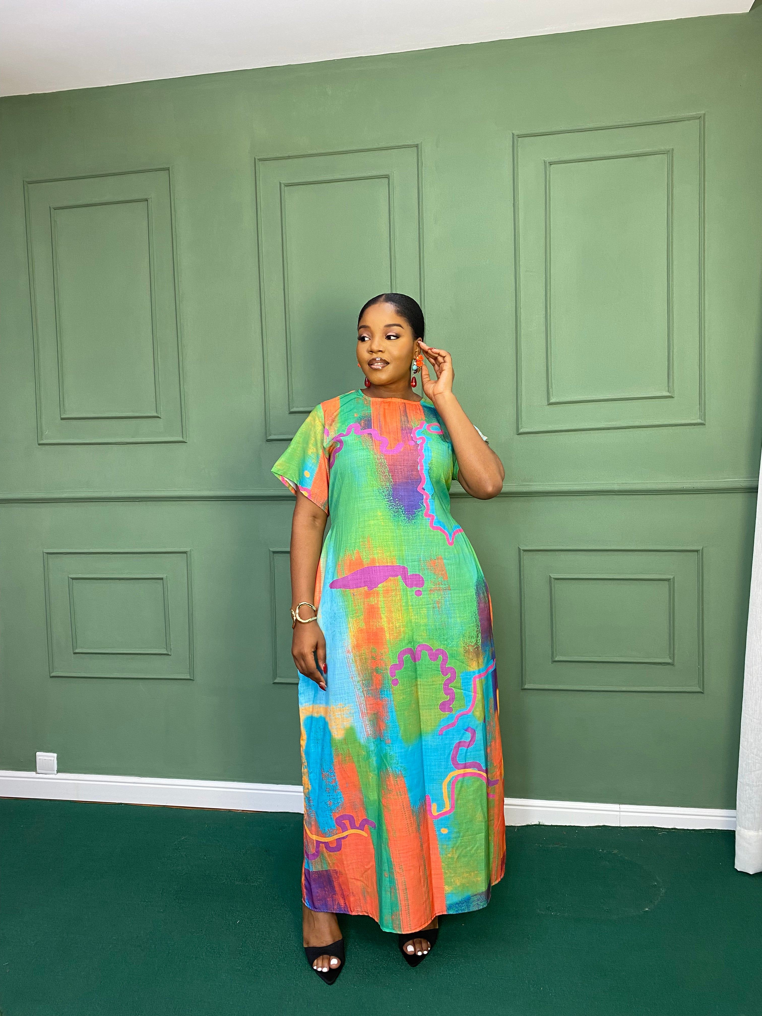 Printed Linen Dress