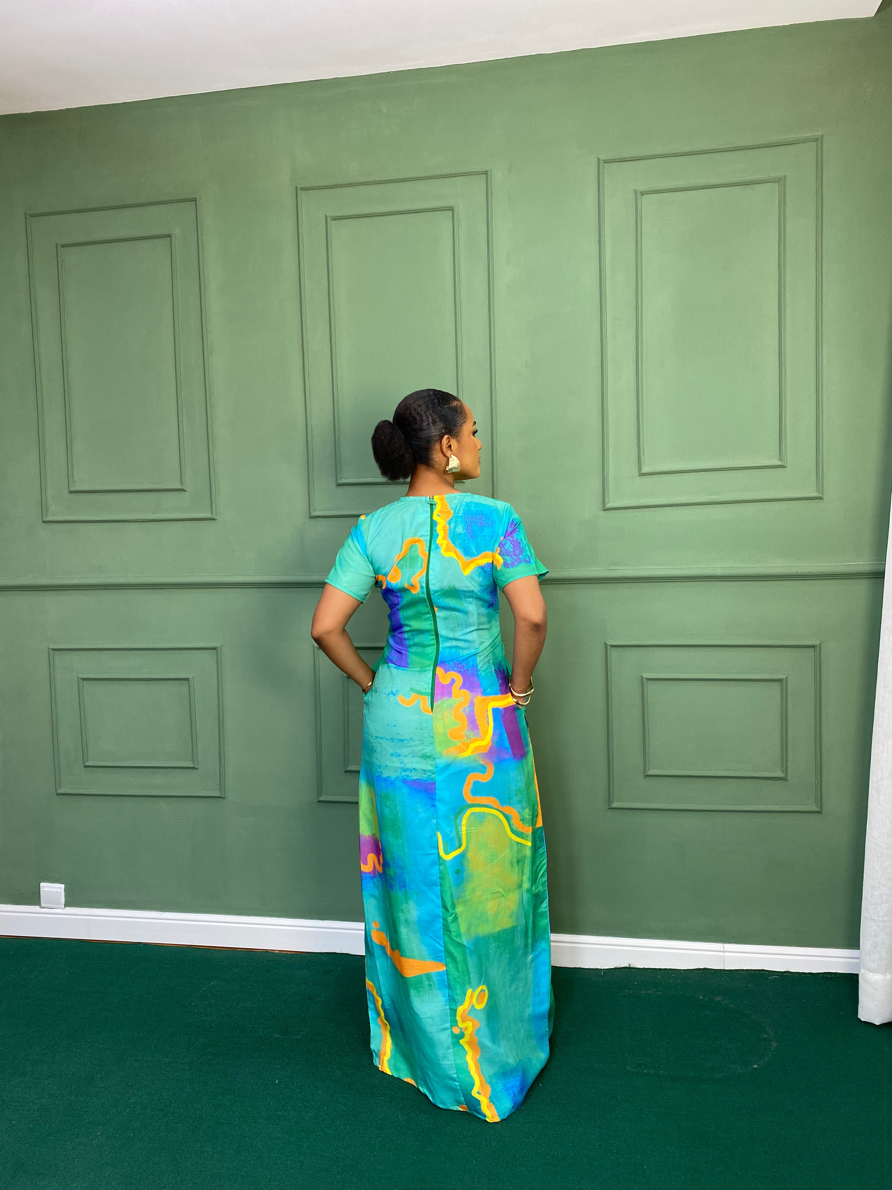Printed Linen Dress
