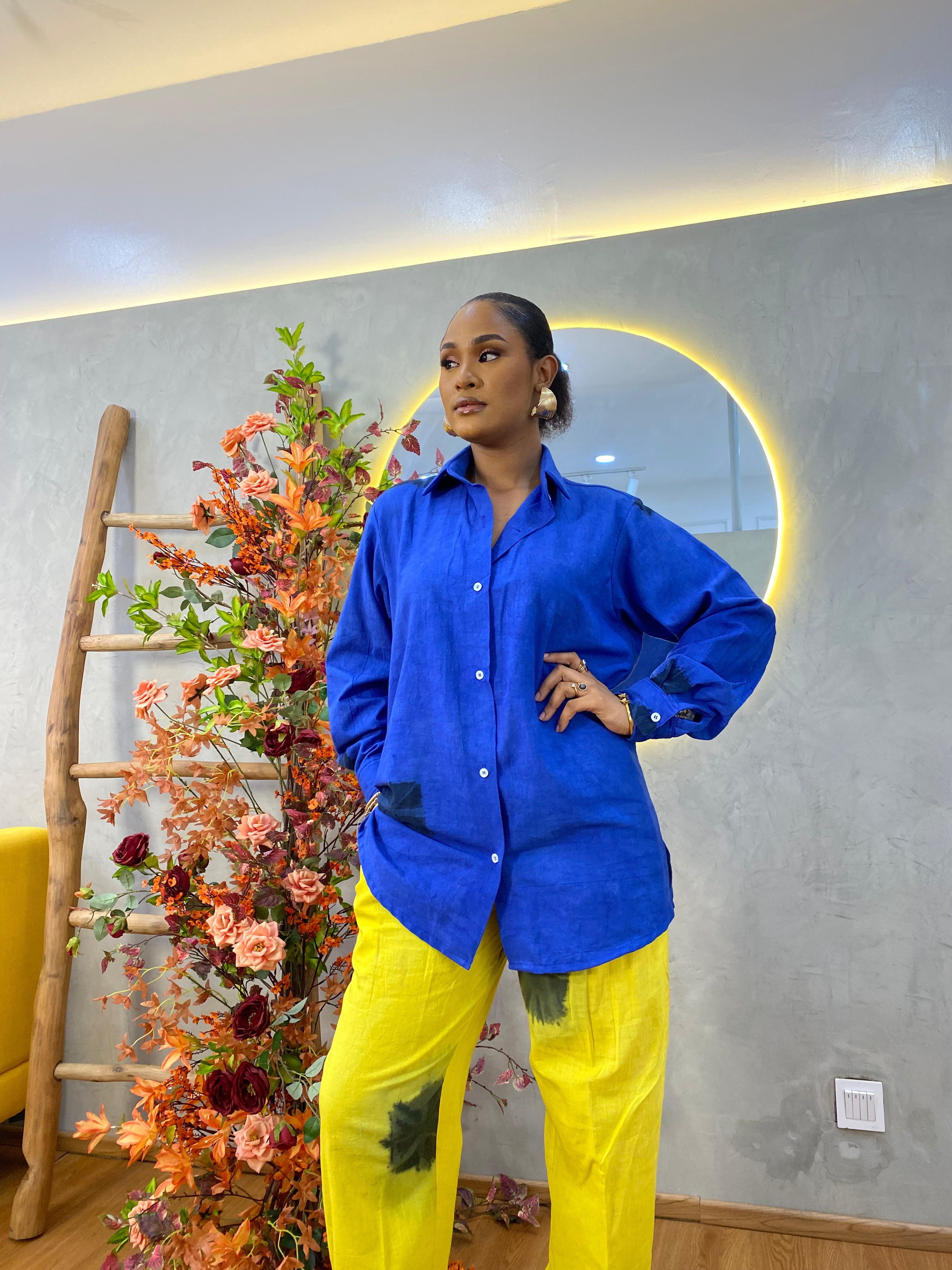 Adire Mix Print Pant Set