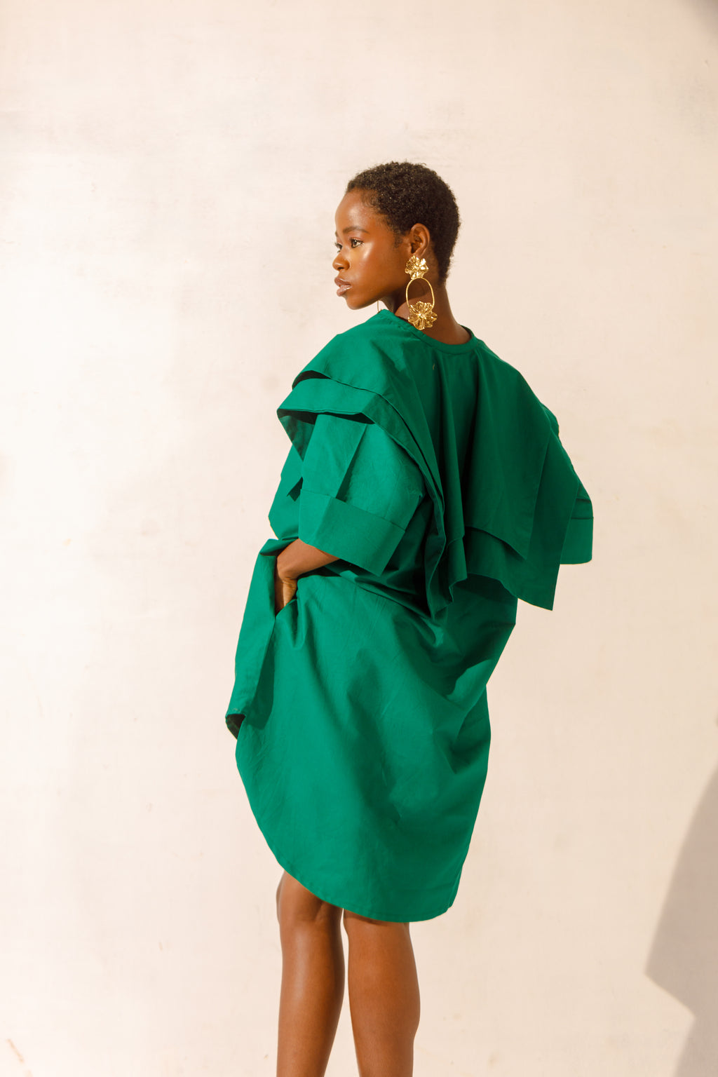 Cape Shirt Dress