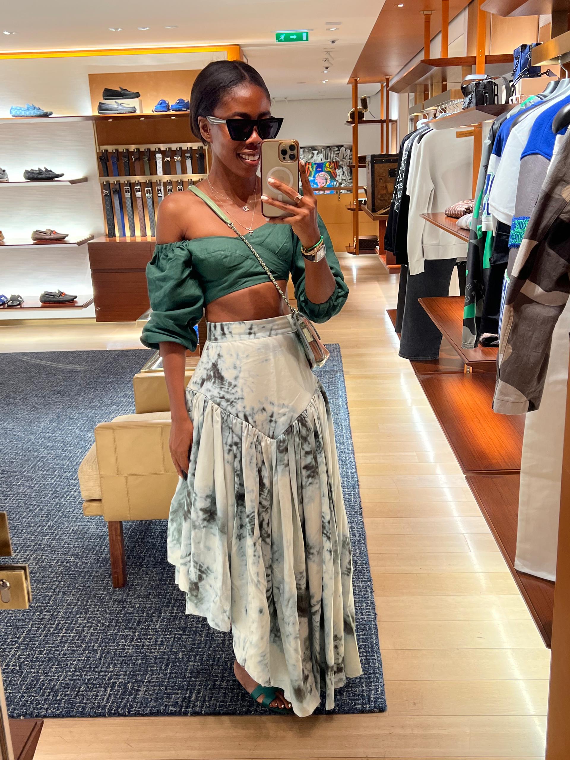 Adire Skirt & Crop Top