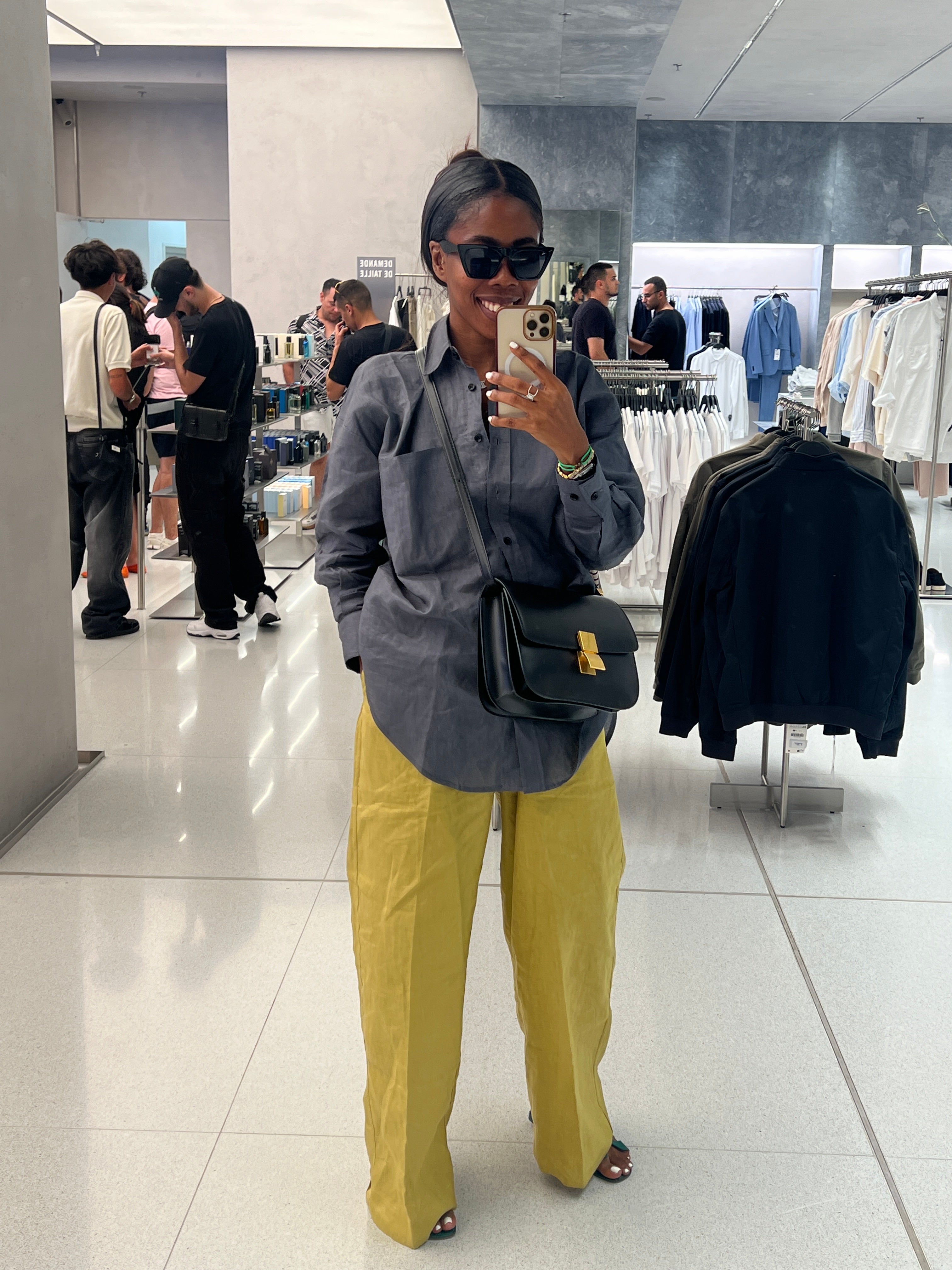 Grey & Yellow Linen Set