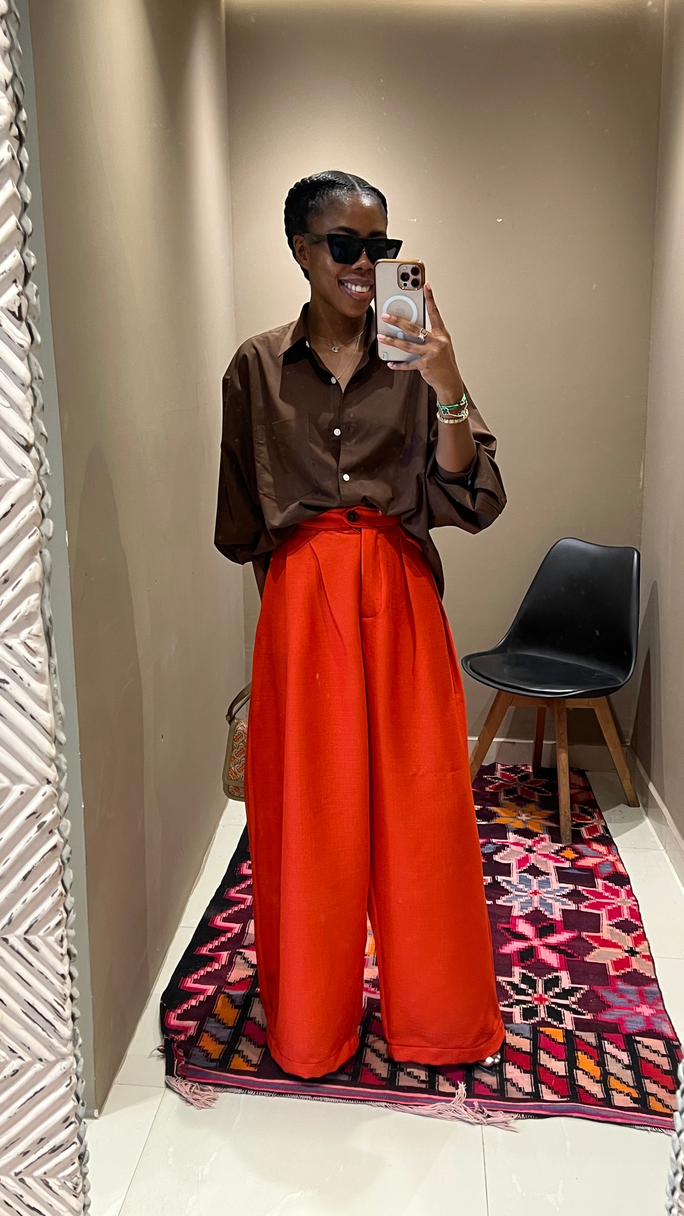 Tweed wide leg pants