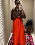 Tweed wide leg pants