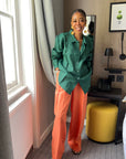 Green & Orange Linen set