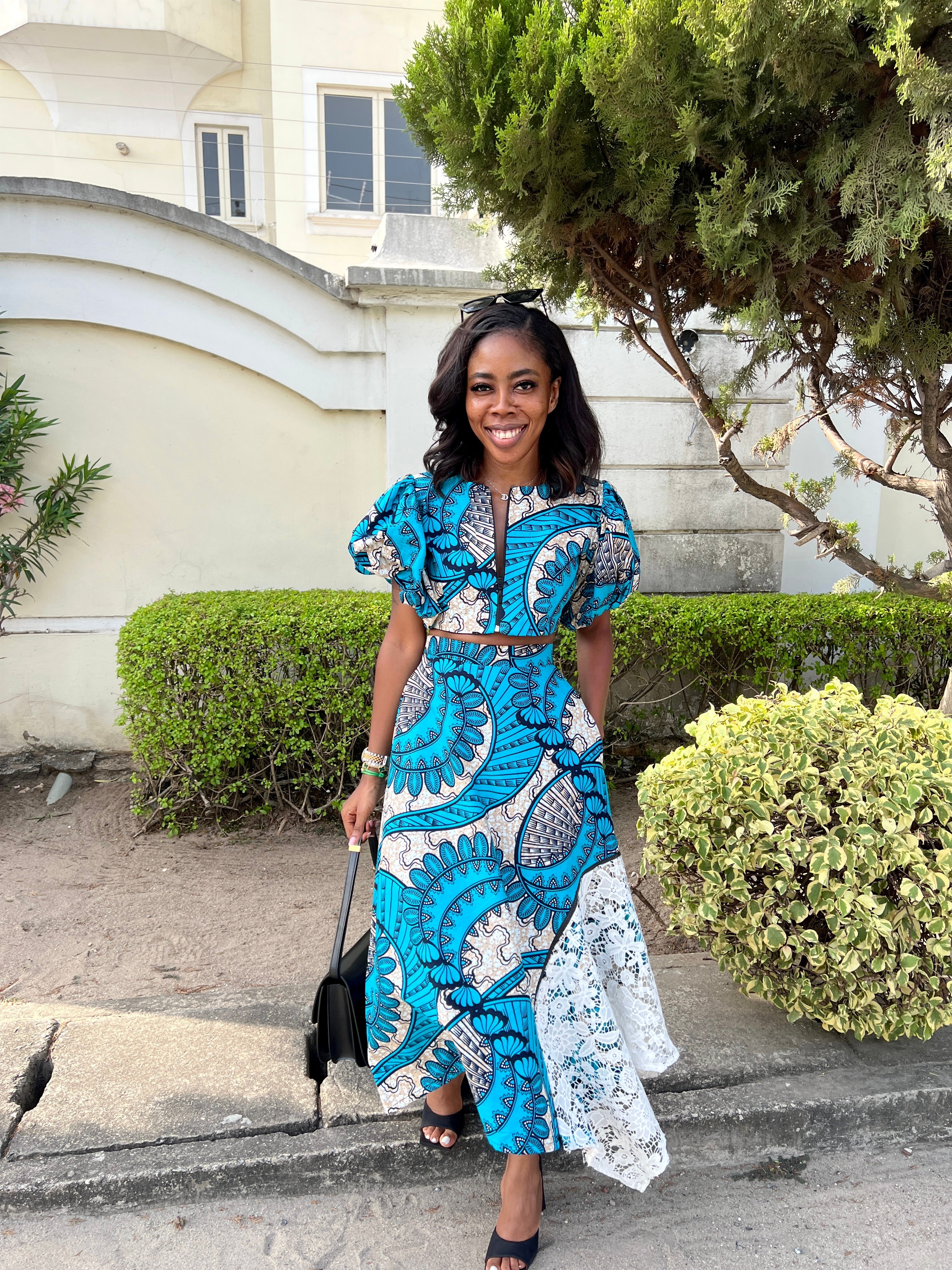 Ankara Zippered Skirt Set
