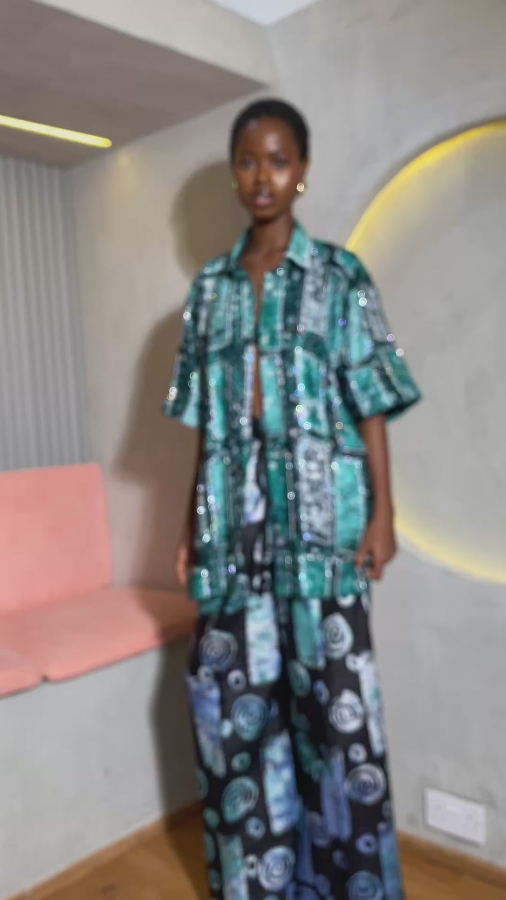 ADIRE BEADED SHIRT